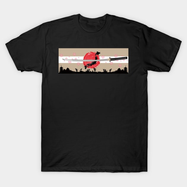 Katana T-Shirt by Crazyartsale